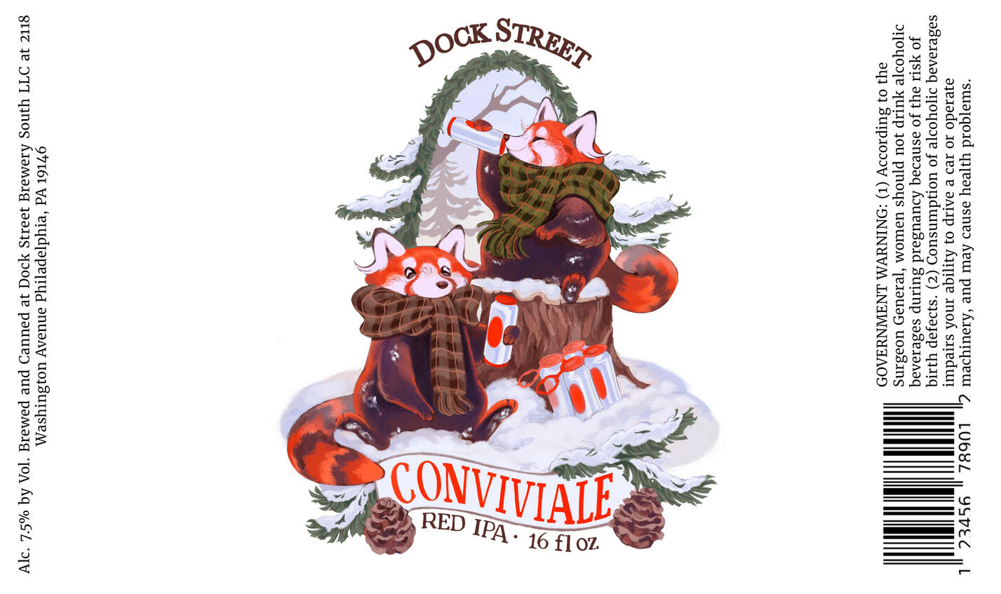 Conviviale - Beer label illustration for a class assignment