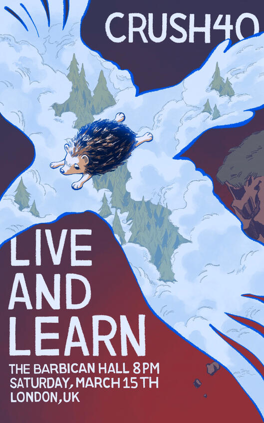 Live and Learn - Made-up poster of the rock band “Crush 40”